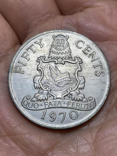 2026年第十九场(总第一百八十八场）外国好品散币场(免佣金) - 百慕大🇧🇲1970年50分(伊丽莎白二世中年花冠，首发年)