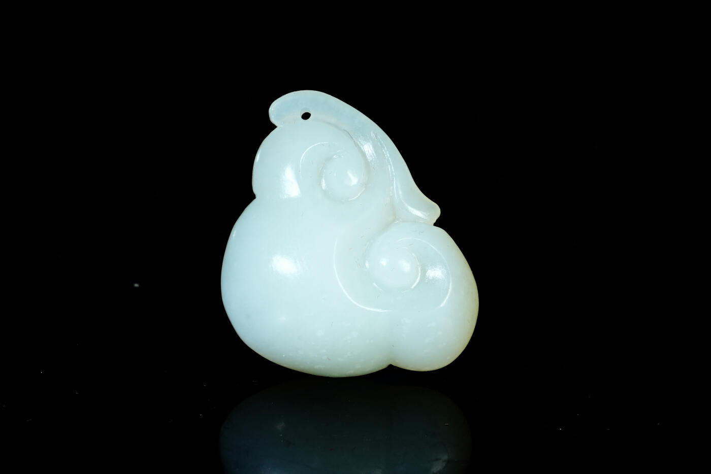 上海都达杂项专场十九（全场包邮） 和田玉籽料精雕《如意》挂件90-20