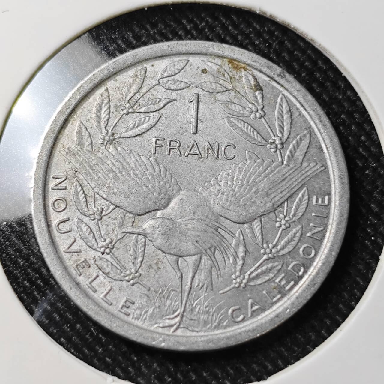 KK钱币收藏小铺  第392期  2月预留时间 周末发货  1977法属新喀里多尼亚1法郎