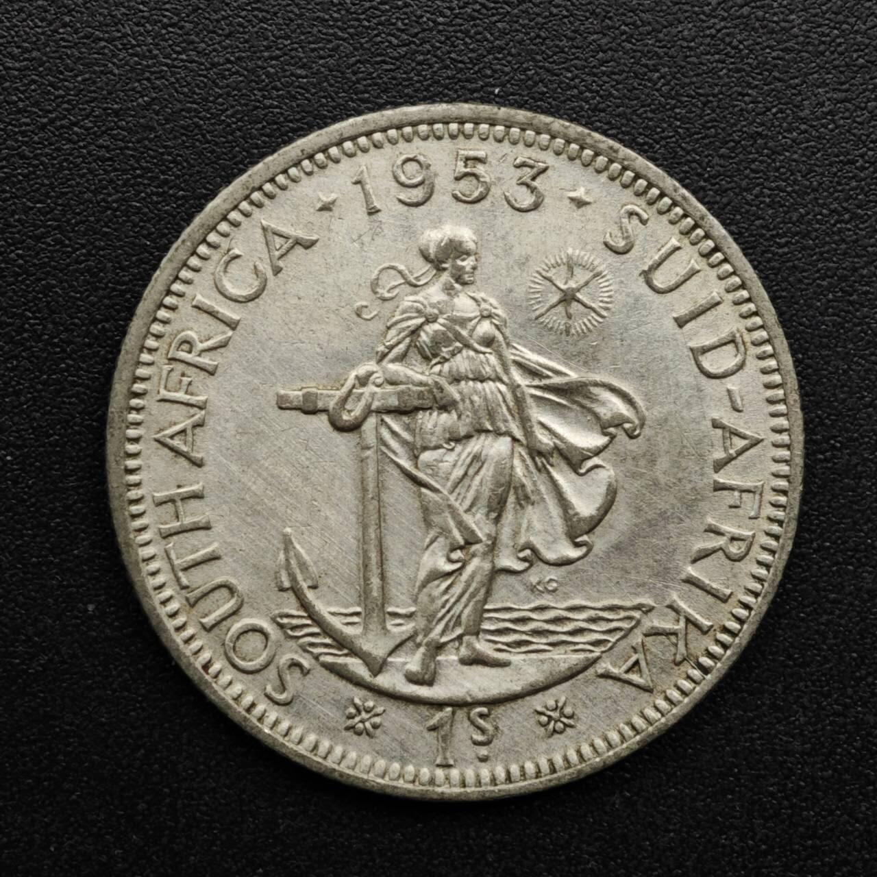 【淘币小摊】实时拍第八百六十三拍   小银币散币场   年前最后一周 之前的预留小年前全部发出 请更换最新收货地址  南非1953年伊丽莎白二世一先令银币