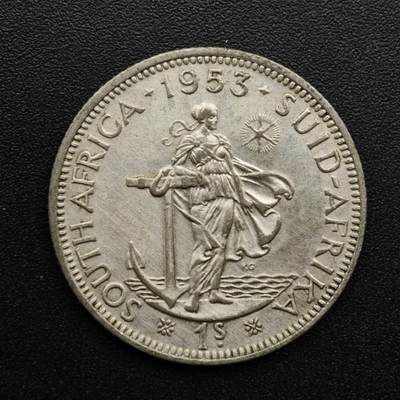 【淘币小摊】实时拍第八百六十三拍   小银币散币场   年前最后一周 之前的预留小年前全部发出 请更换最新收货地址  - 南非1953年伊丽莎白二世一先令银币