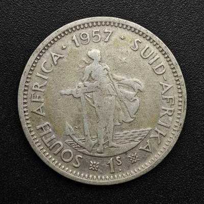 【淘币小摊】实时拍第八百六十三拍   小银币散币场   年前最后一周 之前的预留小年前全部发出 请更换最新收货地址  - 南非1957年伊丽莎白二世一先令银币