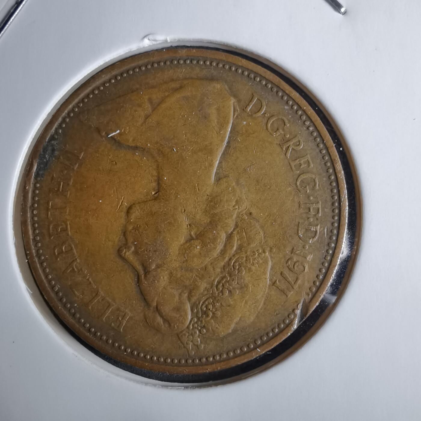 沼泽如烟--第984场 英国1971年2便士