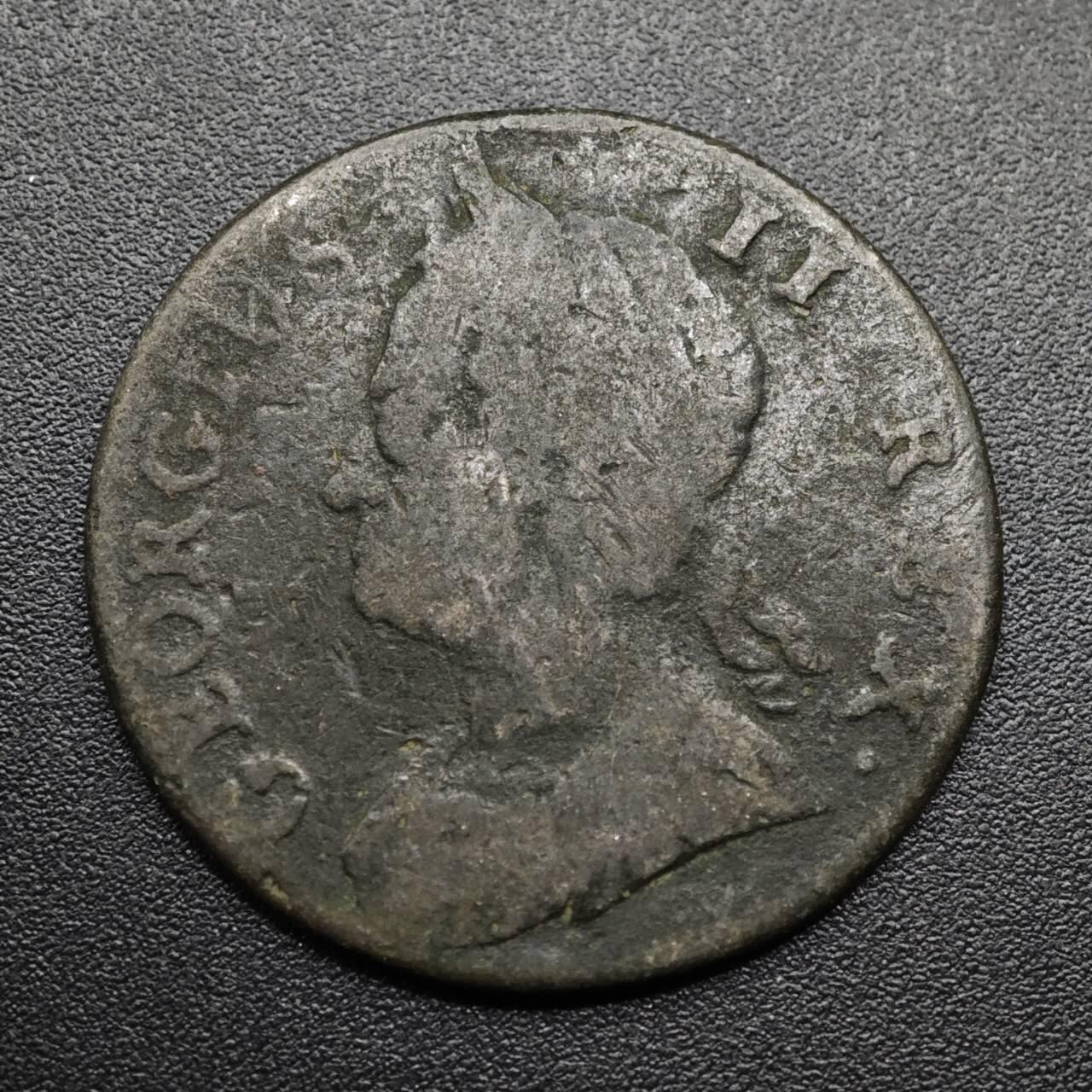 【淘币小摊】实时拍第八百六十三拍   小银币散币场   年前最后一周 之前的预留小年前全部发出 请更换最新收货地址  英国1743年乔治二世半便士铜币