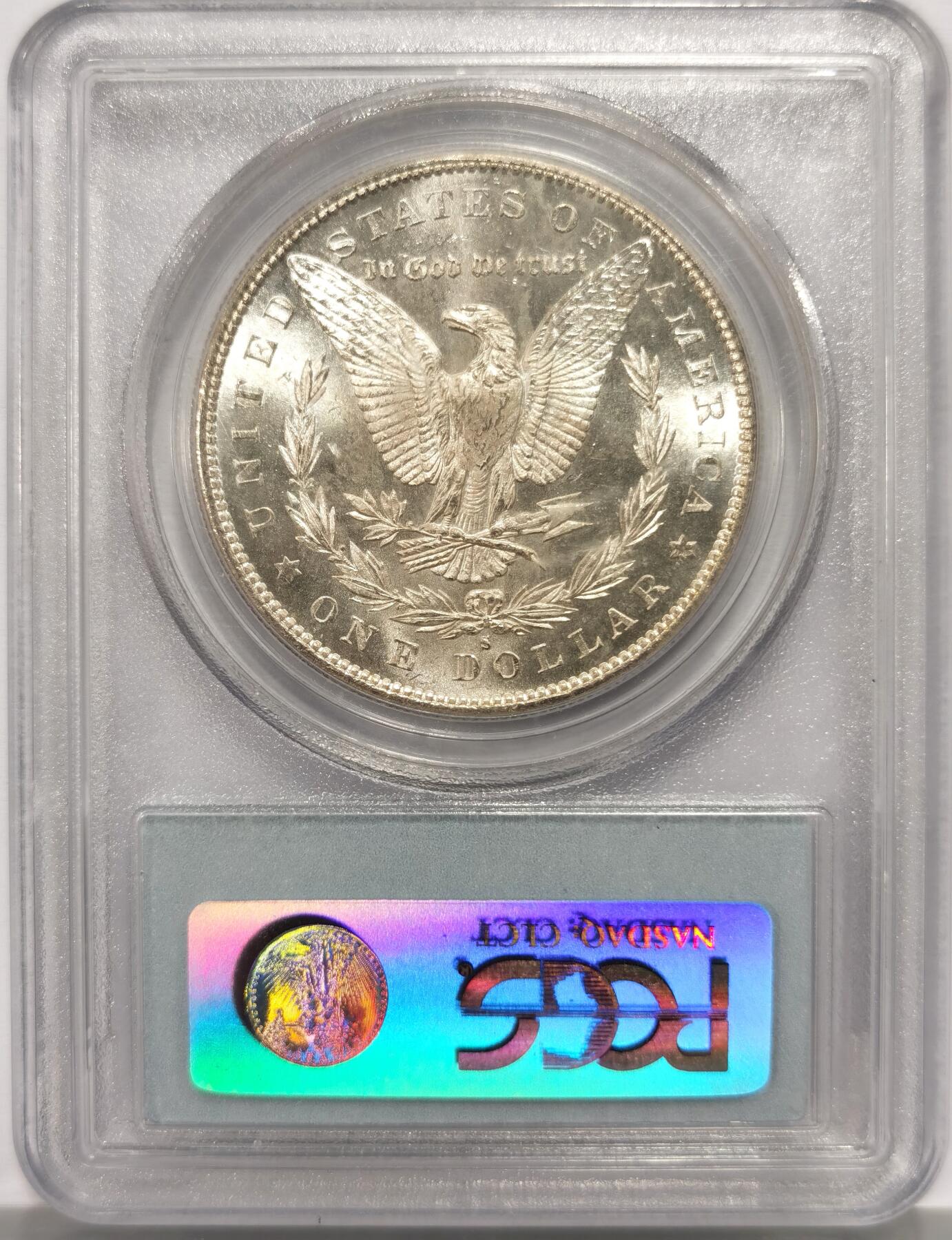 博洋堂“心向春光”2月精品大拍专场暨第160期（全场包邮） PCGS MS65 美国1880年-S摩根银币 强光底板镜面质感 老盒子激光镭射标品质