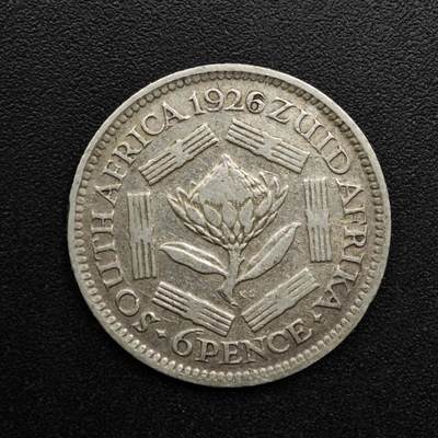 【淘币小摊】实时拍第八百六十三拍   小银币散币场   年前最后一周 之前的预留小年前全部发出 请更换最新收货地址  - 南非1926年乔治五世6便士银币