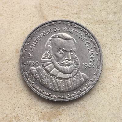 道一币馆币章第一百六十五场 - 葡萄牙1980年诗人路易斯·德·卡蒙斯逝世400周年1000埃斯库多银币  17g 925s