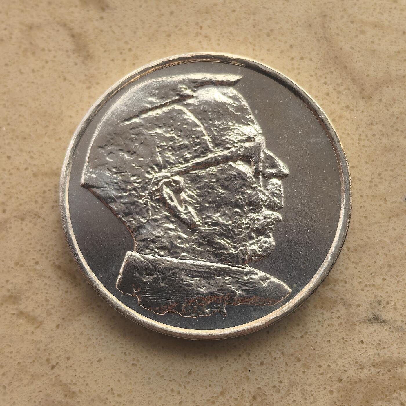 道一币馆币章第一百六十五场 芬兰1995年诺贝尔奖获得者维尔塔宁诞辰100周年100马克银币  24g 925s