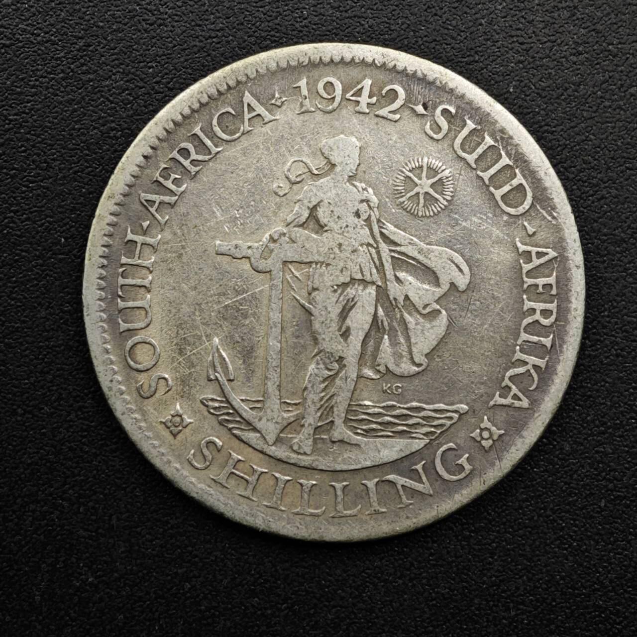 【淘币小摊】实时拍第八百六十三拍   小银币散币场   年前最后一周 之前的预留小年前全部发出 请更换最新收货地址  南非1942年乔治六世一先令银币