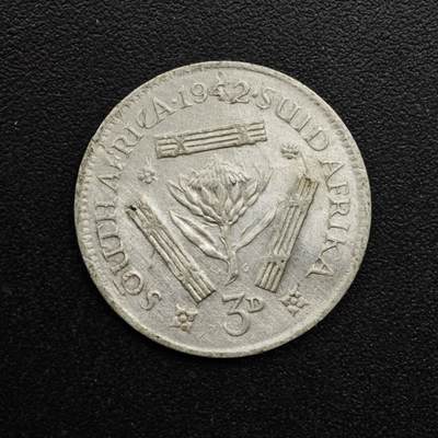 【淘币小摊】实时拍第八百六十三拍   小银币散币场   年前最后一周 之前的预留小年前全部发出 请更换最新收货地址  - 南非1942年乔治六世3便士银币