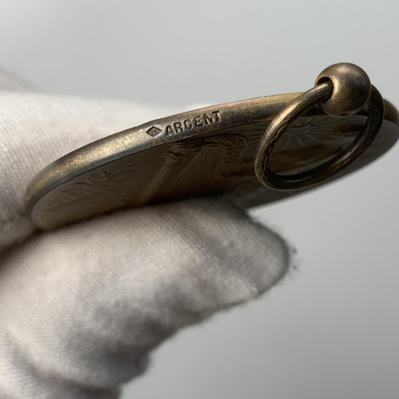 掌中浮雕-藏着的欧洲第052场 1908年法国音乐比赛金奖（银镀金），45mm ，46.76g