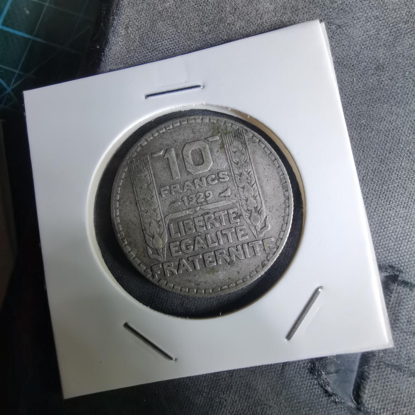 沼泽如烟--第984场 法国1929年10法郎银币10克0.68银