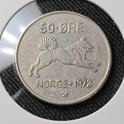 KK钱币收藏小铺  第392期  2月预留时间 周末发货 -  挪威50欧尔 狗