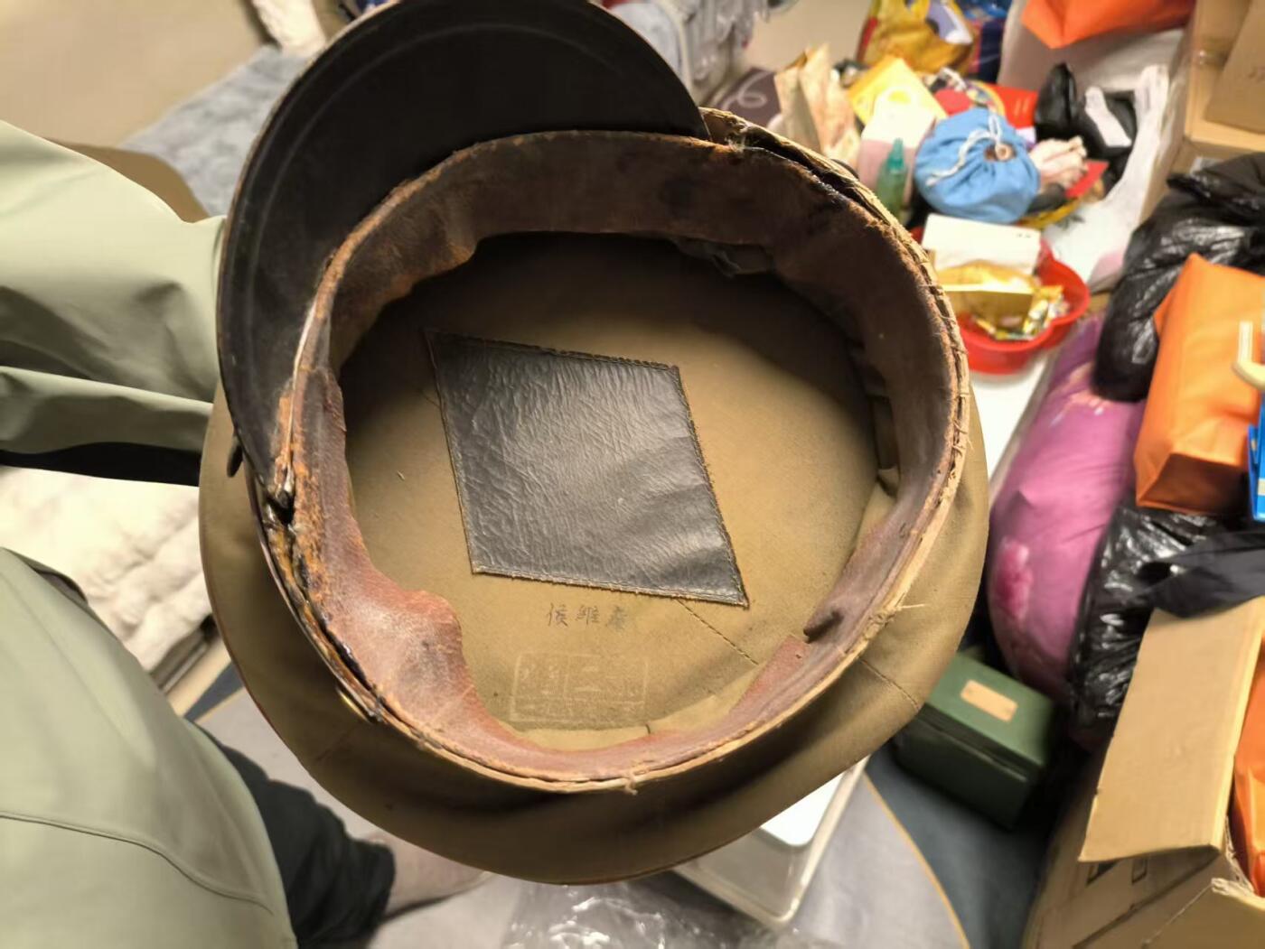 （店主清仓 大量自藏 制服徽章盛宴）罗岚⭐爱藏⭐甄选专拍第五场-分享拍场赚佣（实体经营） su-M55式陆早期斜纹尉官大檐帽 二号58头围 带全品帽徽