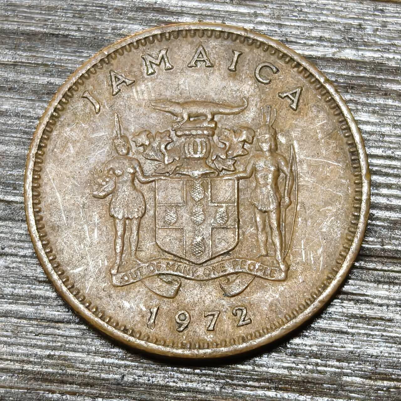 【本场4.12号发货】★第145★散币专场 不寄存，30包邮。不满30元，支付5元运费。《接受代拍 代送NGC评级》 85【无寄存】牙买加 1972年 1分 FAO青铜纪念币农粮组织荔枝果