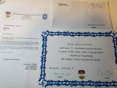 韵星假日军品类拍卖第三十九期暨默多克中校夫妇专场 -- Rimey Holidays Militaria Auction 39 & The Modoks Collection  - 匈牙利共和国、匈牙利警察总局感谢信两张 带原函件 为中校生前最后的嘉奖证