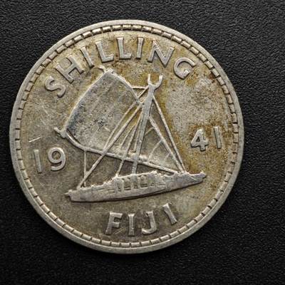 【淘币小摊】实时拍第八百六十三拍   小银币散币场   年前最后一周 之前的预留小年前全部发出 请更换最新收货地址  - 斐济1941年乔治六世一先令银币