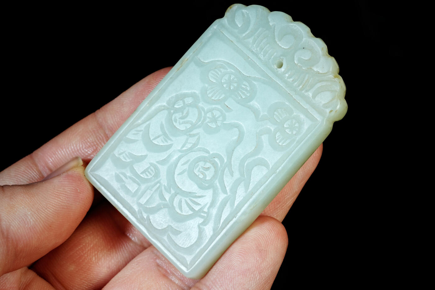 上海都达杂项专场十九（全场包邮） 和田玉籽料精雕《人物故事》挂件90-18