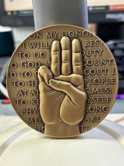 第190期拍卖 - 美国2012年日历77毫米纪念大铜章带盒，重232.73克