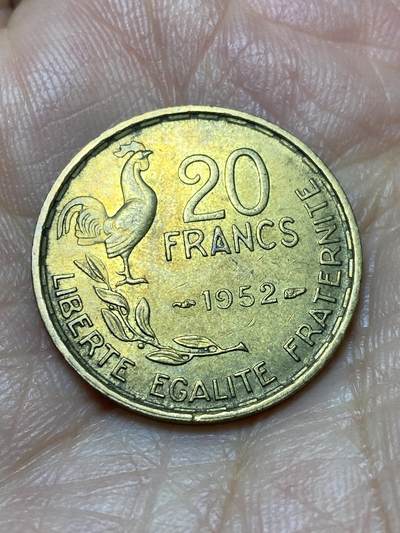 2026年第十九场(总第一百八十八场）外国好品散币场(免佣金) - 法兰西第四共和国1952年20法郎