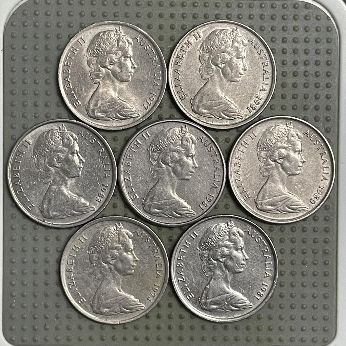 2026年第21场各国散币拍卖（总第171场） 澳大利亚5分7枚