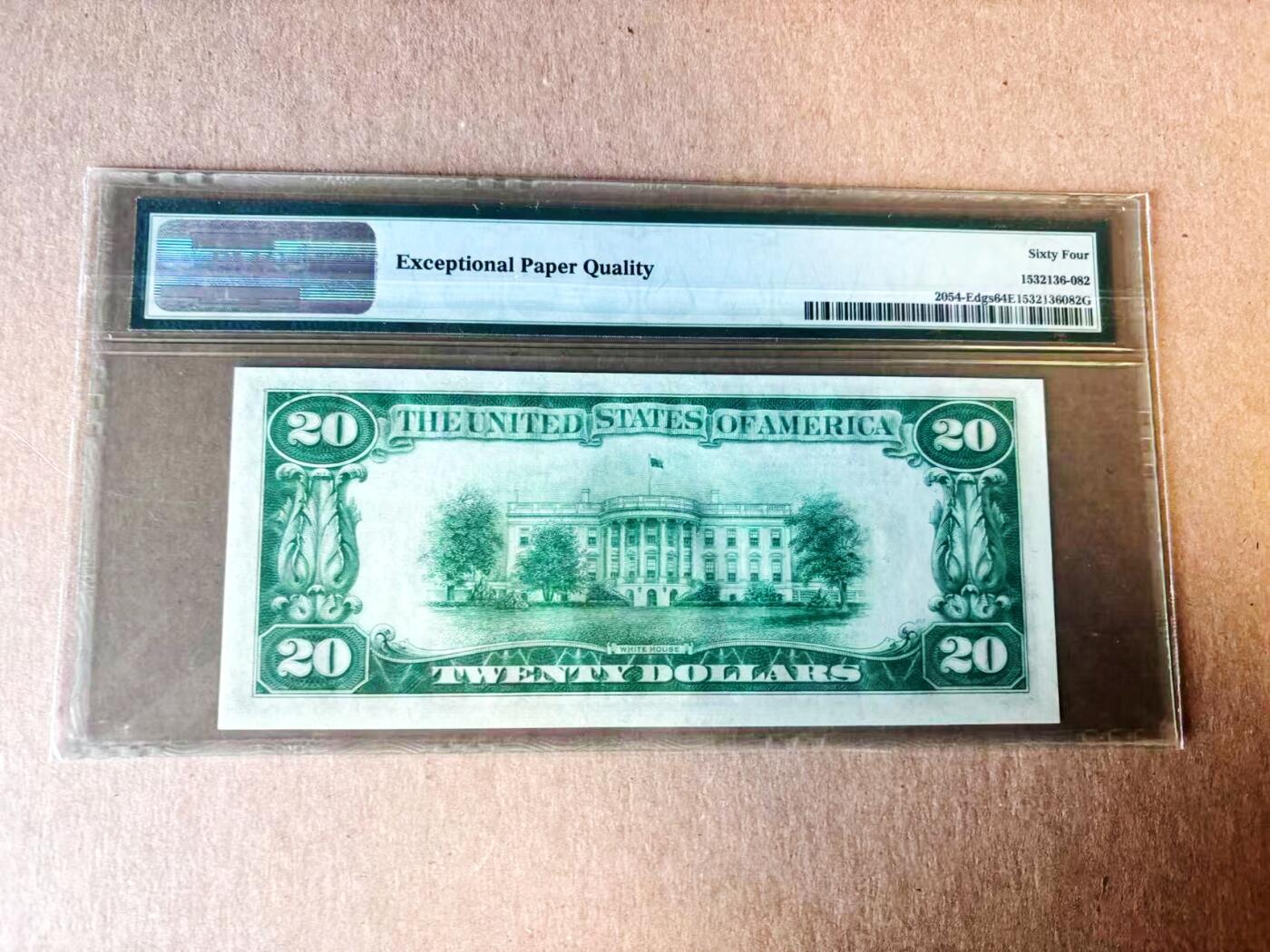 【Blue Auction】世界纸币精拍第782期——18级TOP拍卖/信誉/品质/专业/高效💫 美国 1934年20美金 少见里士满版 PMG64EPQ