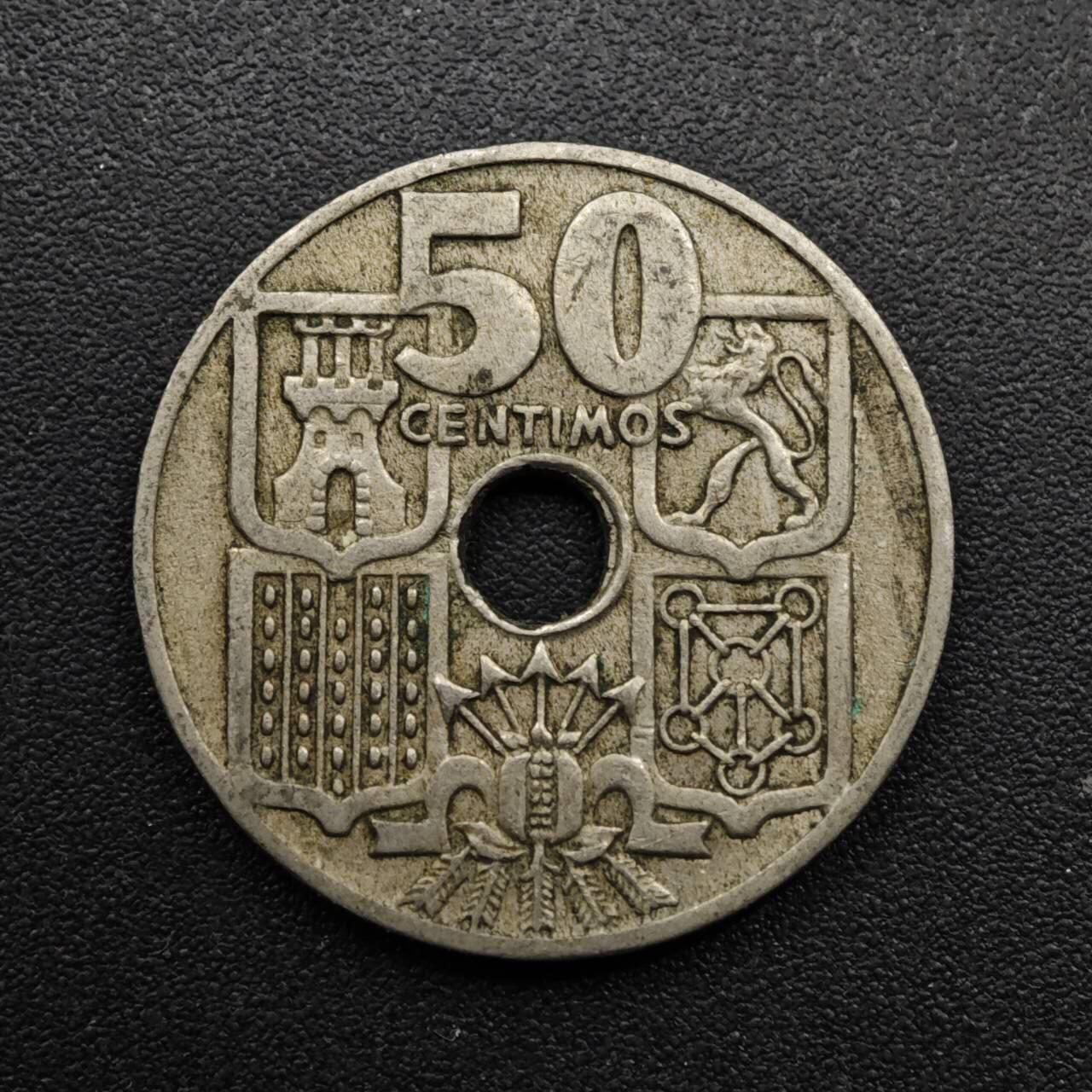 【淘币小摊】实时拍第八百六十三拍   小银币散币场   年前最后一周 之前的预留小年前全部发出 请更换最新收货地址  西班牙1949年50分镍币