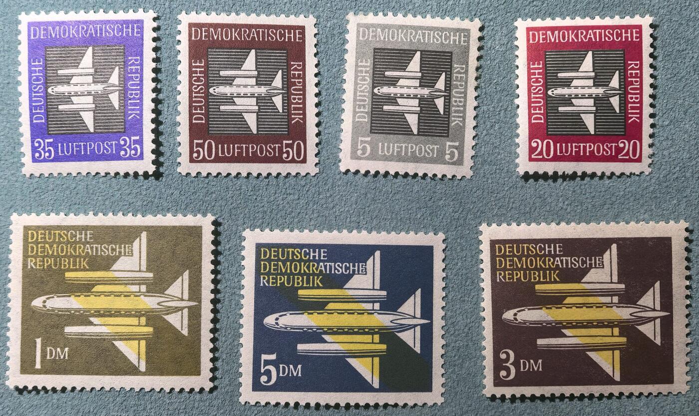 盛世勋华——号角文化勋章邮票专场拍卖第304期 东德邮政1957年发行 7全新票 航空邮票