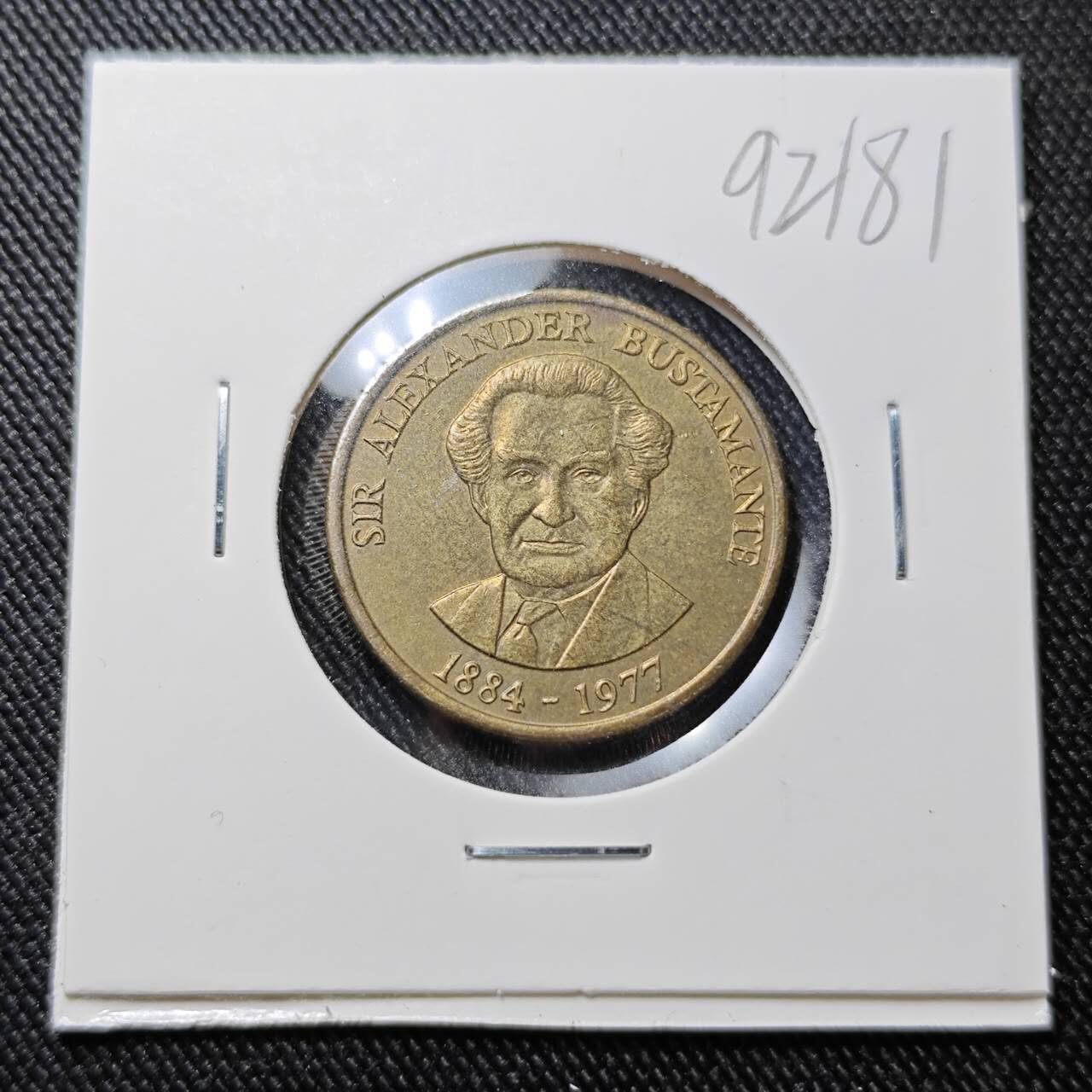 KK钱币收藏小铺  第392期  2月预留时间 周末发货  1977牙买加1元