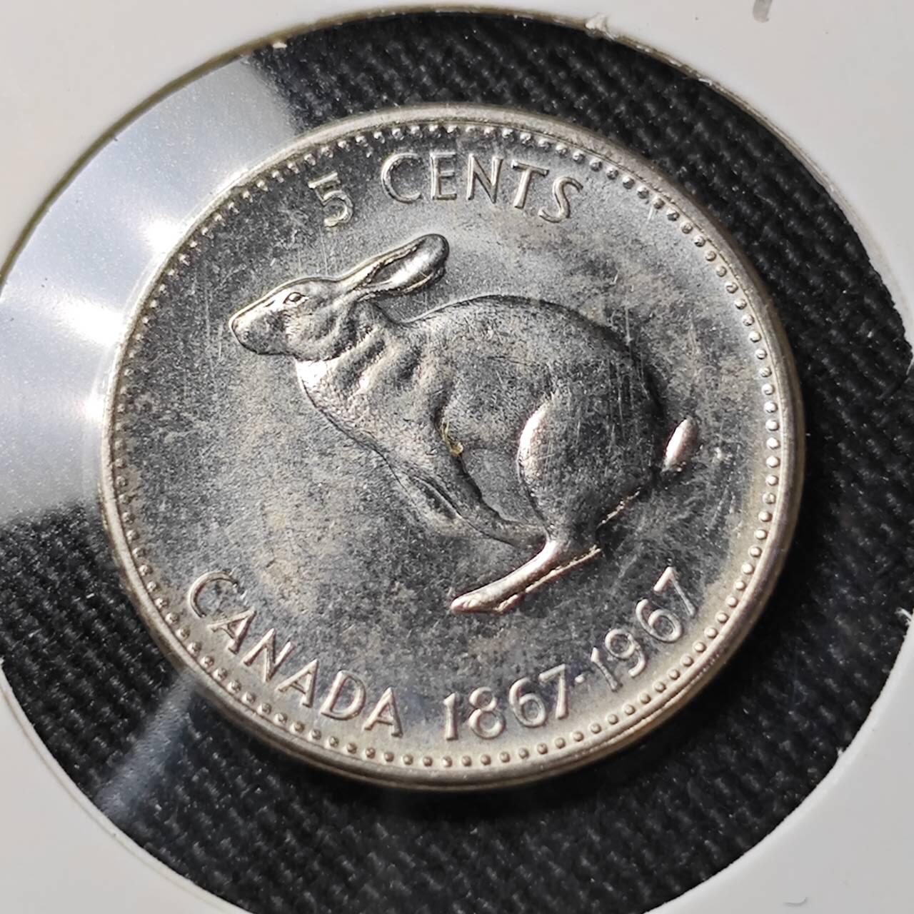 KK钱币收藏小铺  第392期  2月预留时间 周末发货  加拿大5分纪念币