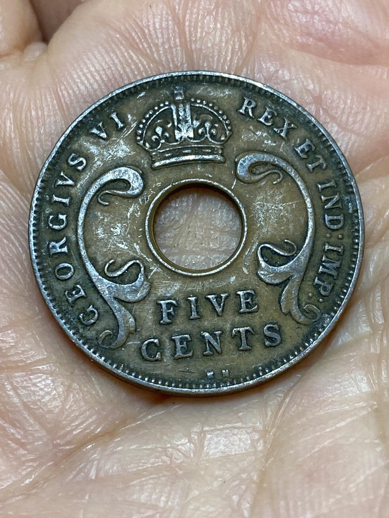 2026年第十九场(总第一百八十八场）外国好品散币场(免佣金) 英属东非1937年5分(乔治六世加冕年，第一版首发年，KN标金斯诺顿厂造)