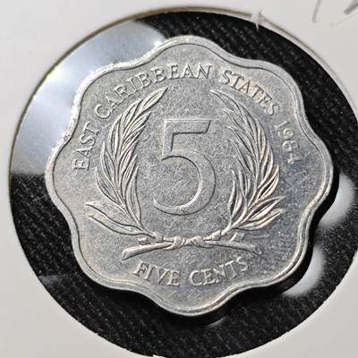 KK钱币收藏小铺  第392期  2月预留时间 周末发货 -  英属加勒比5分