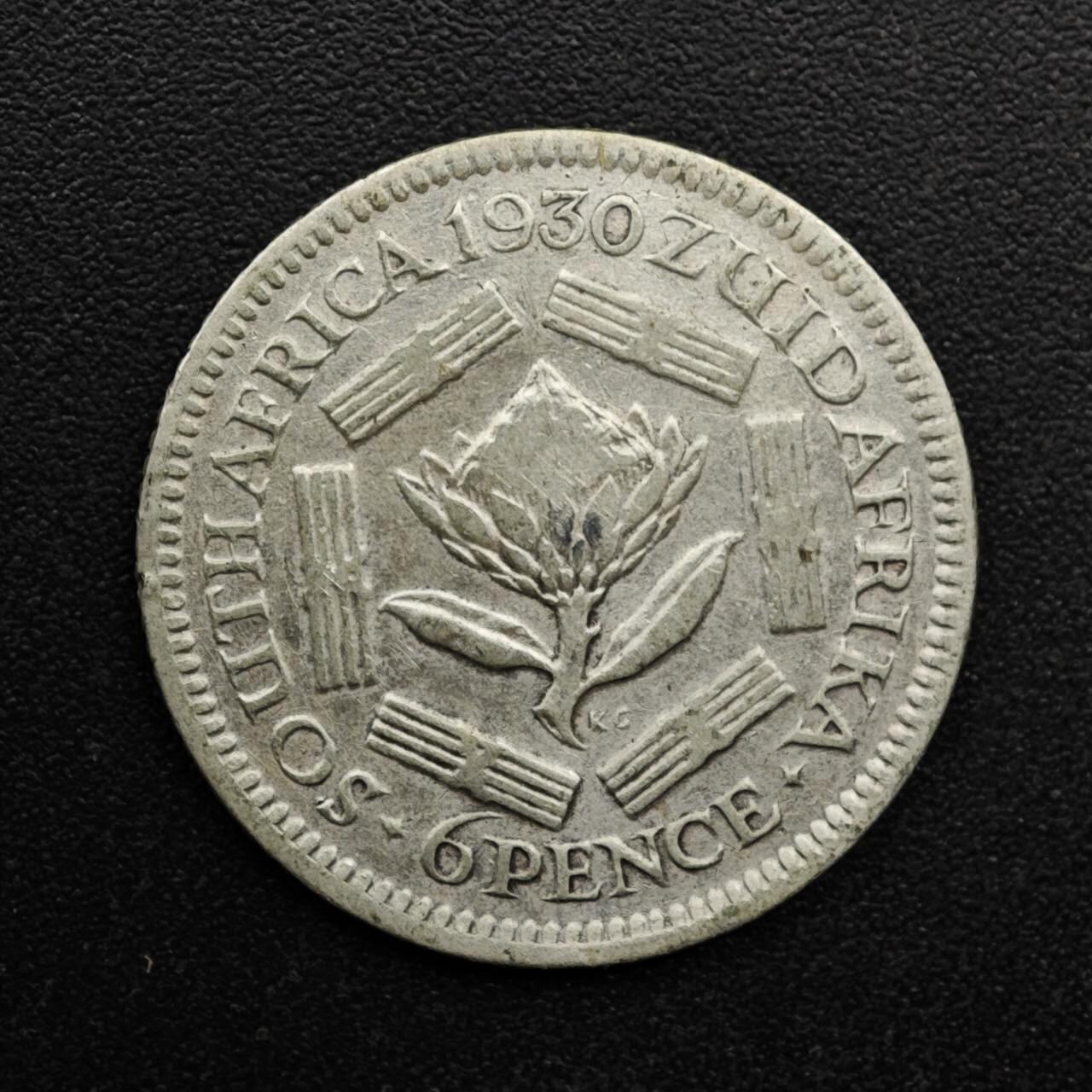 【淘币小摊】实时拍第八百六十三拍   小银币散币场   年前最后一周 之前的预留小年前全部发出 请更换最新收货地址  南非1930年乔治五世6便士银币