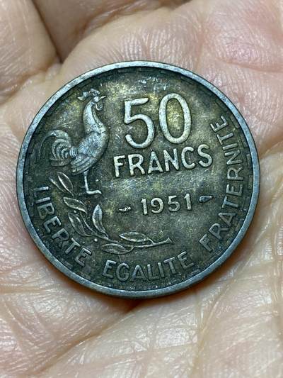 2026年第十九场(总第一百八十八场）外国好品散币场(免佣金) - 法兰西第四共和国1951年50法郎