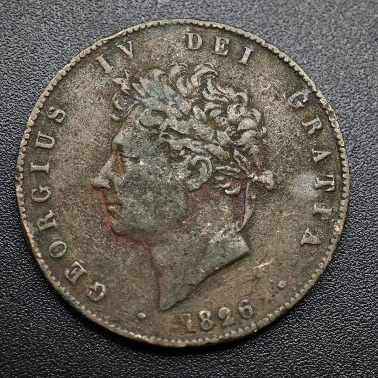 【淘币小摊】实时拍第八百六十三拍   小银币散币场   年前最后一周 之前的预留小年前全部发出 请更换最新收货地址  英国1826年乔治四世半便士铜币