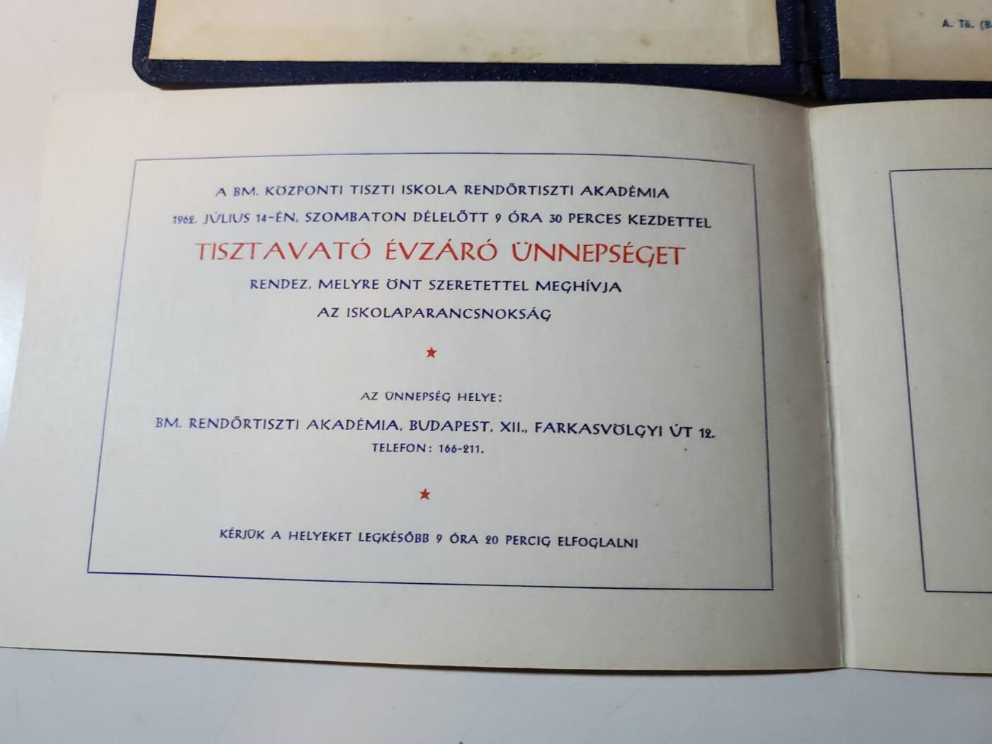 韵星假日军品类拍卖第三十九期暨默多克中校夫妇专场 -- Rimey Holidays Militaria Auction 39 & The Modoks Collection  匈牙利人民共和国人民警察进修大证书、内务部人民警察毕业校徽证章证书 证书少见