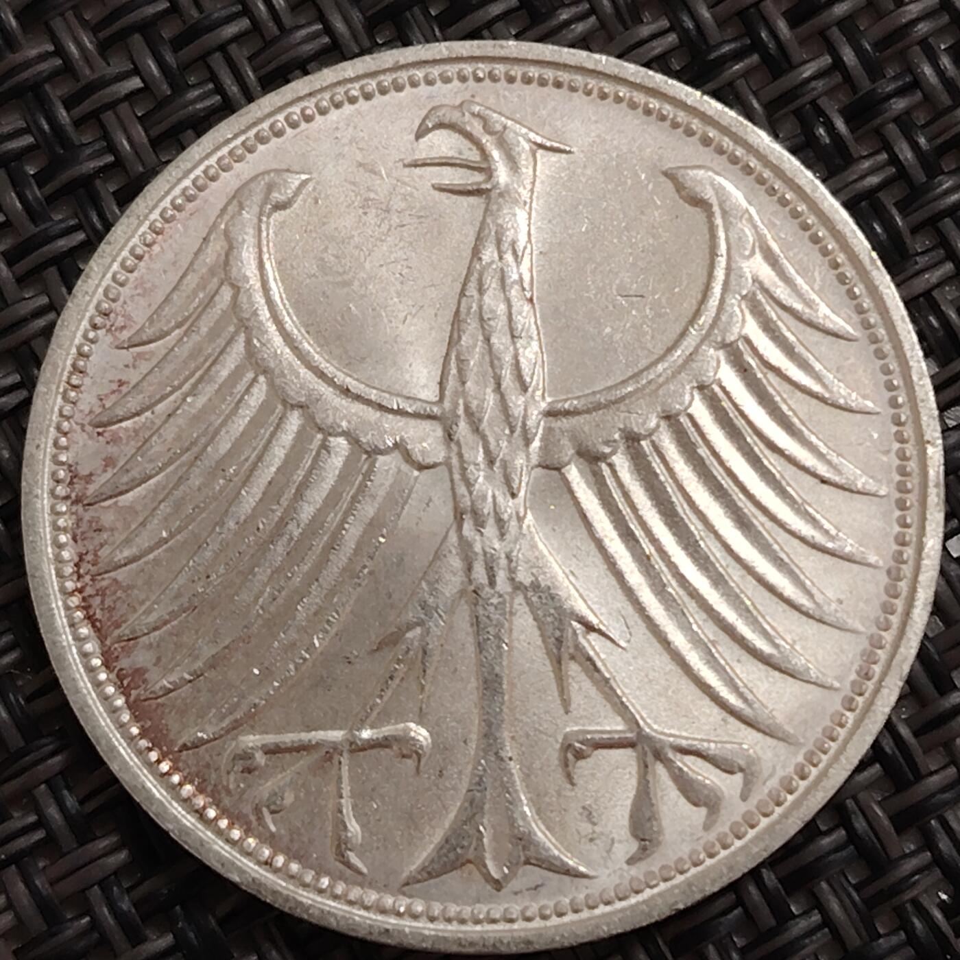 布加迪🐬～世界钱币(上海)🌾第 273 期 /  各国套币和散币 德国🇩🇪 1966年 5马克银币