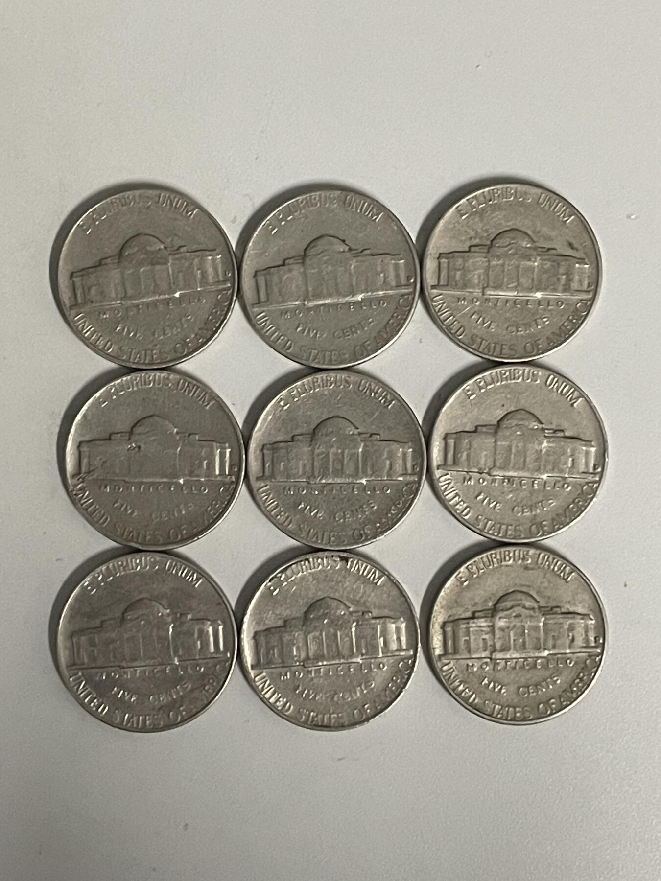 2026年第21场各国散币拍卖（总第171场） 美国1964年5美分9枚