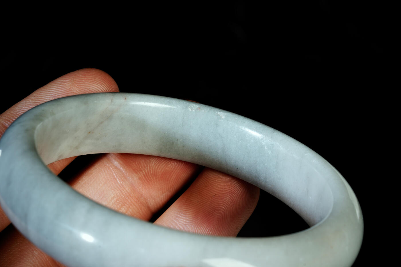 上海都达杂项专场二十一（全场包邮） 天然和田玉青花籽料贵妃手镯90-53