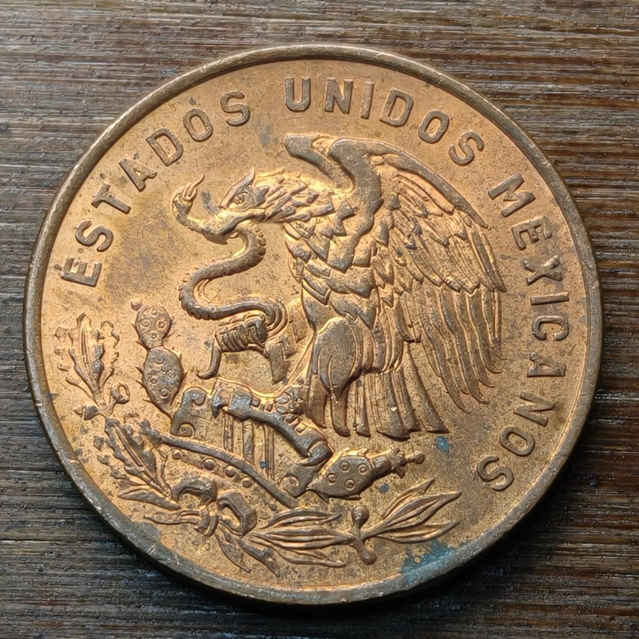 【本场4.12号发货】★第145★散币专场 不寄存，30包邮。不满30元，支付5元运费。《接受代拍 代送NGC评级》 58【无寄存】墨西哥 1964年 20分 大铜币 老鹰