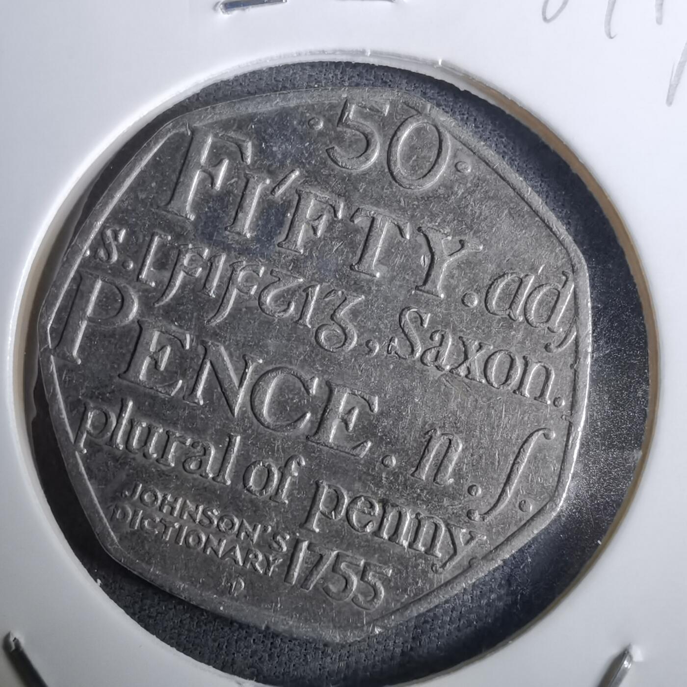 沼泽如烟--第984场 英国2005年50便士纪念币