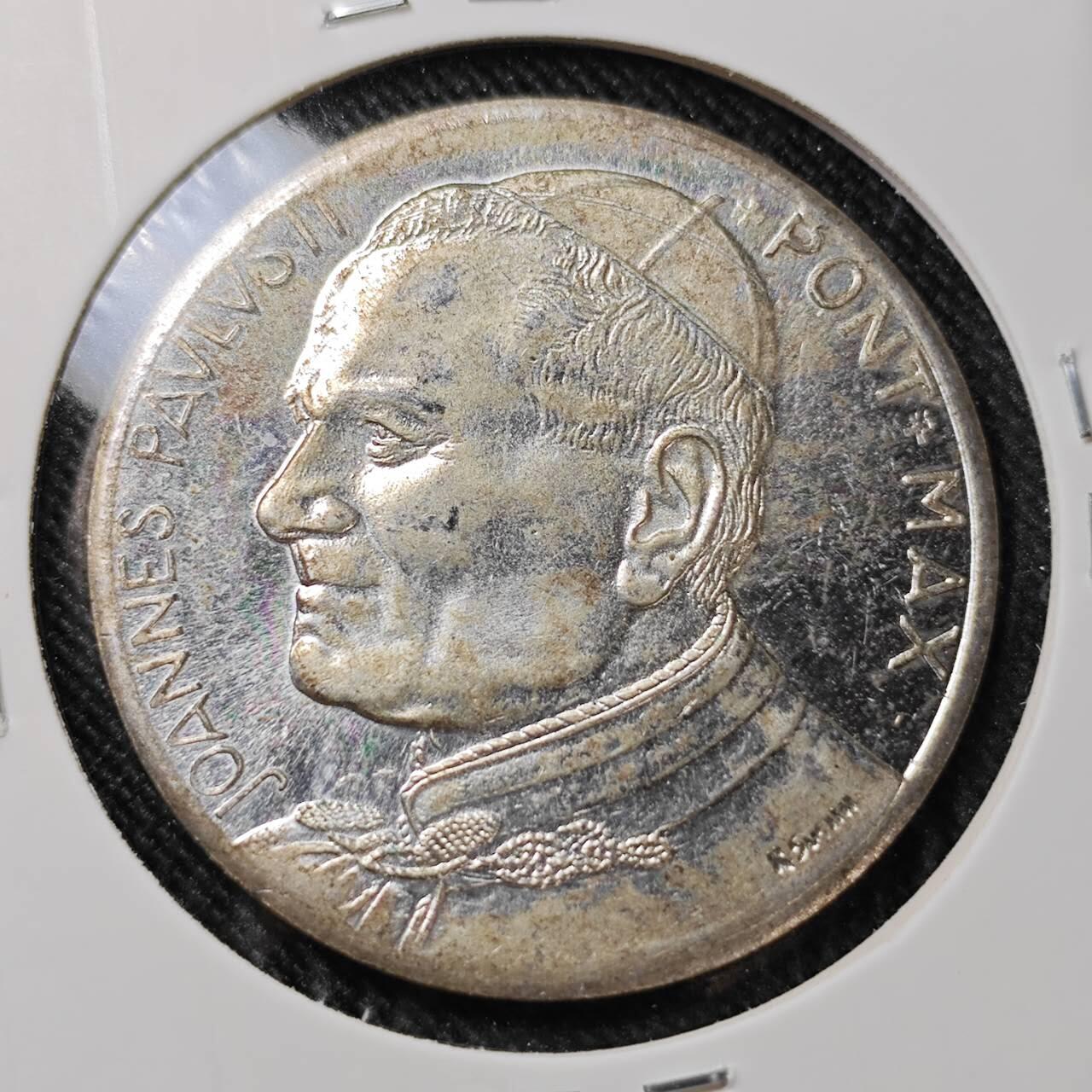 KK钱币收藏小铺  第392期  2月预留时间 周末发货  梵蒂冈镀银章