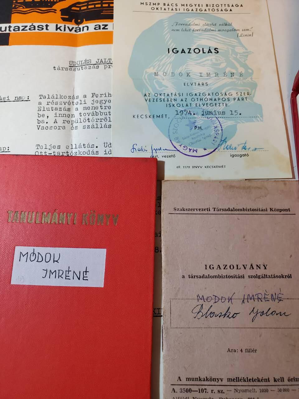 韵星假日军品类拍卖第三十九期暨默多克中校夫妇专场 -- Rimey Holidays Militaria Auction 39 & The Modoks Collection  匈牙利人民共和国默多克夫人金级为祖国服务奖章带原盒略一套 社会主义安全服务证书 马克思列宁大学学习证书 布达佩斯会议开会行程表 