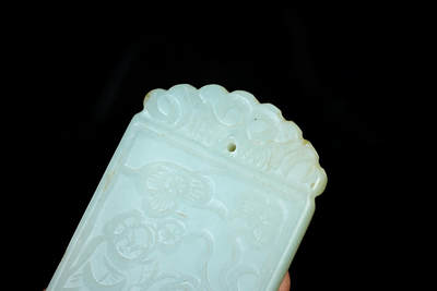 上海都达杂项专场四十七【全场包邮】  和田玉籽料精雕《人物故事》挂件90-18