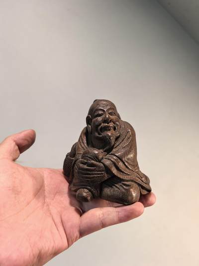 老竹雕人物摆件