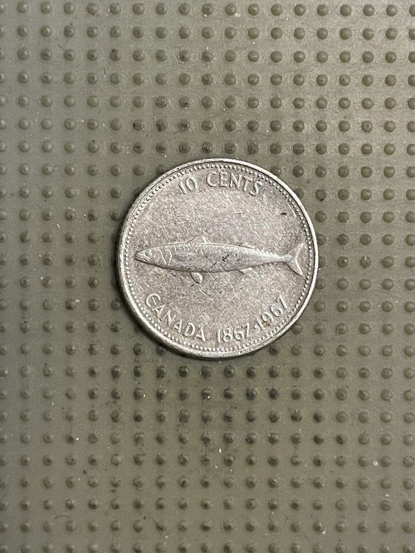 2026年第21场各国散币拍卖（总第171场） 加拿大1967年建国百年10分纪念银币