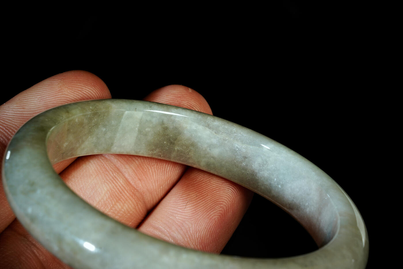 上海都达杂项专场二十一（全场包邮） 天然 翡翠（A货）贵妃手镯 附鉴定证书90-51