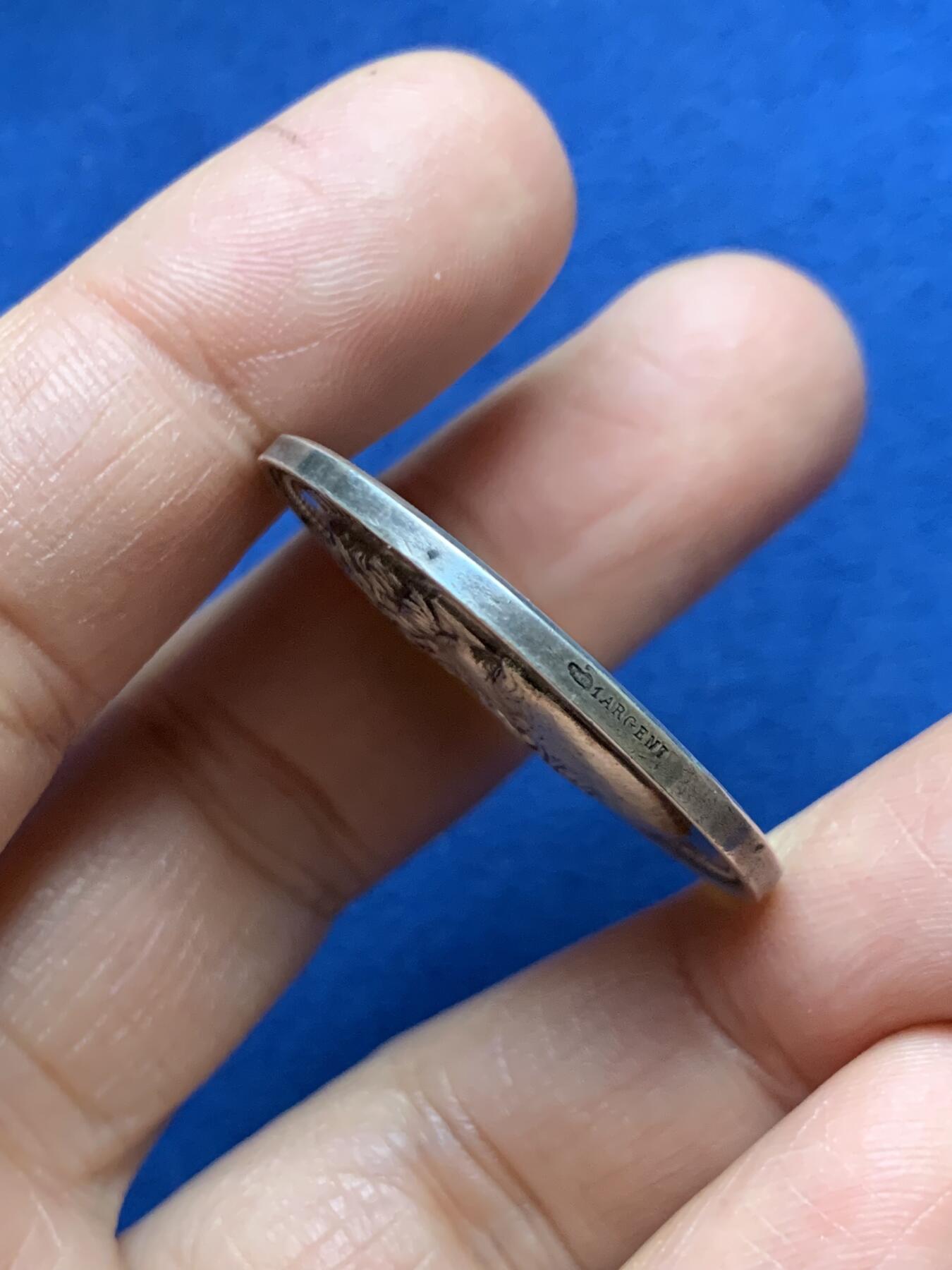 《竞宝斋》第465场 周日，周一，周二，3场连拍 （全场包邮）欢迎送拍 法国里昂建筑协会银质代币，菲利伯特·德洛姆头像，高浮雕，18.56g，33.4mm，丰饶角1argent边铭