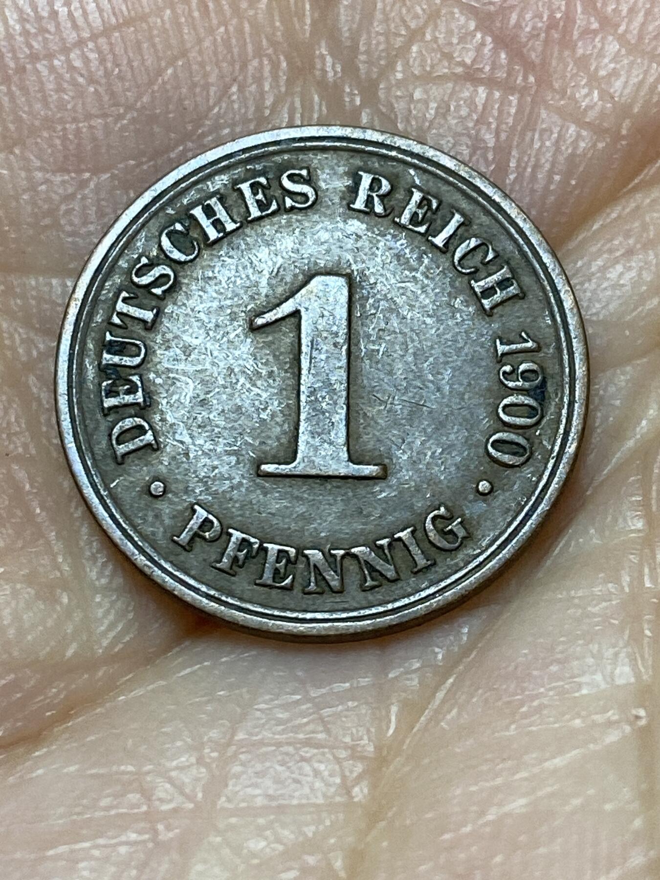 2026年第十九场(总第一百八十八场）外国好品散币场(免佣金) 德意志帝国1900年1芬尼(威廉二世时期，D标慕尼黑造)