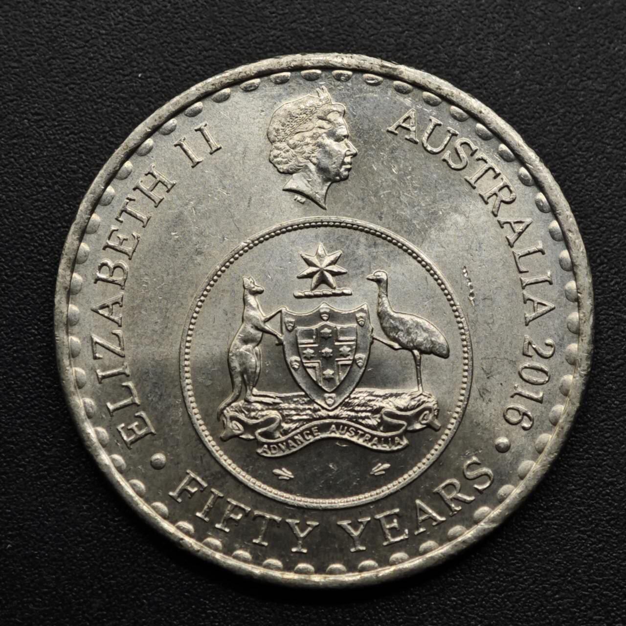 【淘币小摊】实时拍第八百六十三拍   小银币散币场   年前最后一周 之前的预留小年前全部发出 请更换最新收货地址  澳大利亚2016年货币50周年20分纪念币